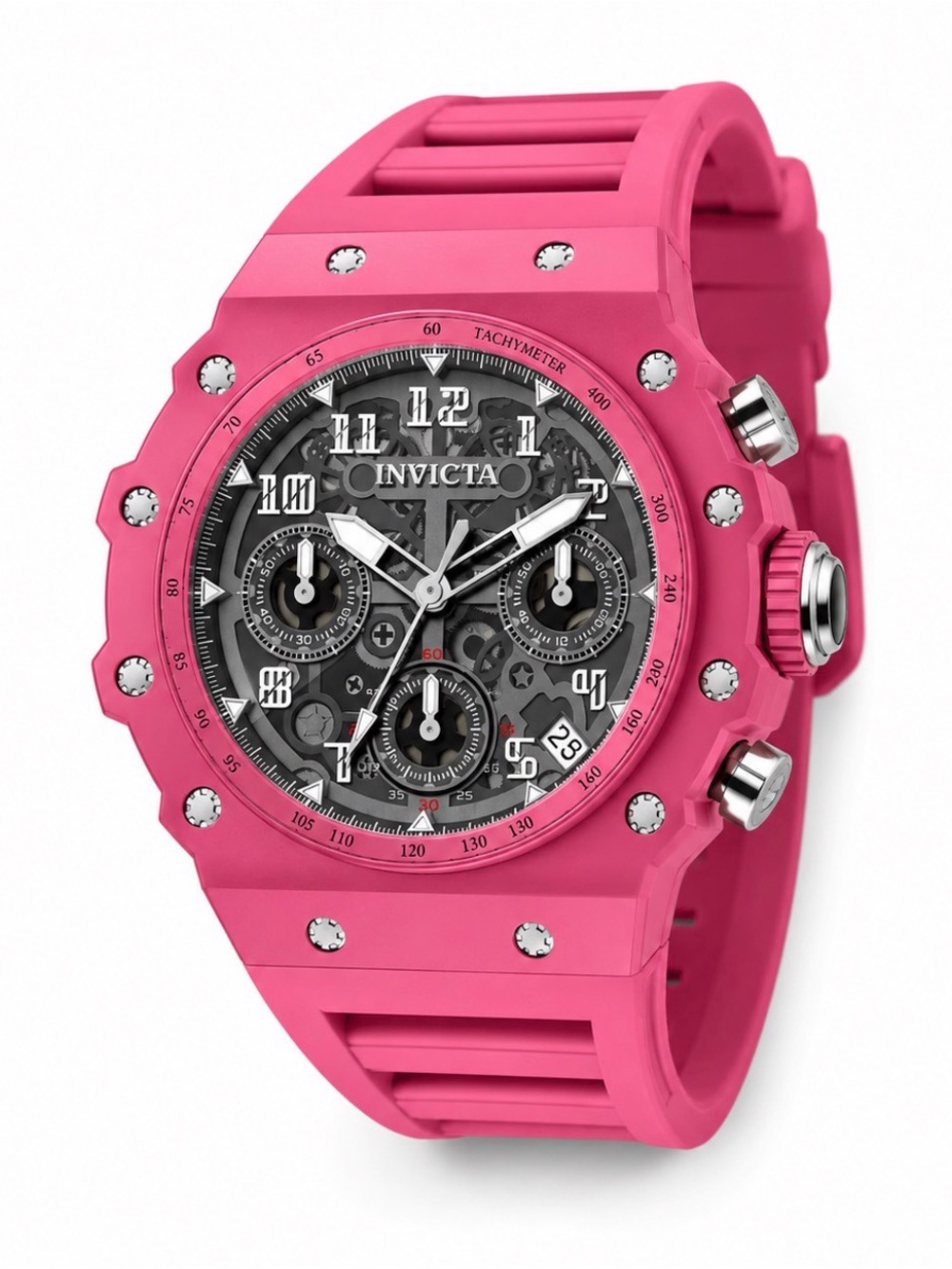 Invicta Hot Pink Multifunction Chronograph Watch